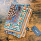 Drake's Ochre Floral Print Wool Silk Scarf Limited Edition
