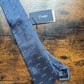 Drake's Blue Fox Motif Handmade Silk Ties