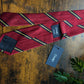 Drake's Red, Navy and Yellow Striped Handmade Silk Tie With Tag