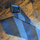 Drake's Navy, Blue and Brown Striped Handmade Silk Tie With Tag