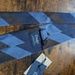 Drake's Navy, Blue and Brown Striped Handmade Silk Tie With Tag