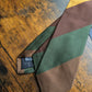 Drake's Brown, Green and Yellow Striped Handmade Silk Tie With Tag