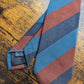 Drake's Navy, Blue and Brown Striped Handmade Silk Tie With Tag
