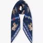 Drake's Mughal Leopards Graphic-pattern Wool Silk Blend Bandana