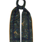 Drake‘s Navy Floral Birds of Paradise Print Wool-Silk Scarf Limited Edition