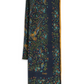 Drake‘s Navy Floral Birds of Paradise Print Wool-Silk Scarf Limited Edition