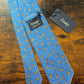 Drake's badminton motif handmade tipped silk tie detail view 3