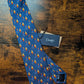 Drake's blue bears in coats handmade tipped silk tie product image