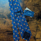 Drake's blue bears in coats handmade tipped silk tie detail view 2