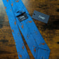 Drake's blue jesters circus handmade tipped silk tie circus detail view 3