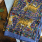 Drake's Blue Jumbo Tiger Print Wool-Silk Scarf - image 1