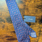 Drake's blue pink giraffe handmade tipped silk tie product image