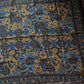 Drake's brown blue tapestry print wool silk bandana detail view 4