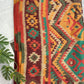 Drake's brown kilim print wool-silk scarf detail view 2