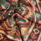 Drake's brown kilim print wool-silk scarf detail view 4