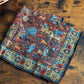 Drake's Brown Mughal Print Wool-Silk Pocket Square - image 1