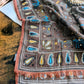 Drake's Brown Rustic Elephant Print Wool-Silk Scarf - image 1
