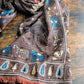 Drake's Brown Rustic Elephant Print Wool-Silk Scarf - image 5