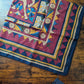 Drake's burgundy buddhist rider print wool silk bandana detail view 3