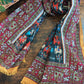 Drake's Burgundy Elephant Village Print Wool-Silk Scarf - image 1