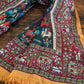 Drake's Burgundy Elephant Village Print Wool-Silk Scarf - image 5
