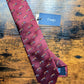 Drake's burgundy fox motif handmade silk tie product image