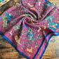 Drake's Burgundy Mughal Printed Wool and Silk-Blend Square Scarf - image 1