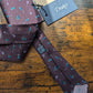 Drake's cocktail purple motif handmade silk tie detail view 2