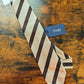 Drake's cream brown block striped handmade silk tie product image