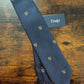 Drake's Crest Motif Handmade Tipped Silk Tie - image 1