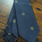 Drake's Crest Motif Handmade Tipped Silk Tie - image 3