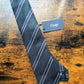 Drake's dark green royal blue striped handmade silk tie product image