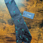 Drake's dark navy parachute motif handmade tipped silk tie product image