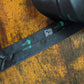 Drake's dark navy parachute motif handmade tipped silk tie detail view 3
