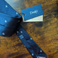 Drake's dark navy robot handmade tipped silk tie robot detail view 2