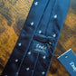 Drake's dark navy robot handmade tipped silk tie robot detail view 4