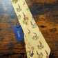 Drake's diving man sport motif silk tie handmade london uk product image