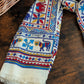 Drake's Ecru Elephants and Flowers Print Wool-Silk Scarf - image 3
