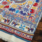 Drake's Ecru Elephants and Flowers Print Wool-Silk Scarf - image 6