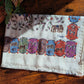 Drake's Ecru Elephants and Flowers Print Wool-Silk Scarf - image 1
