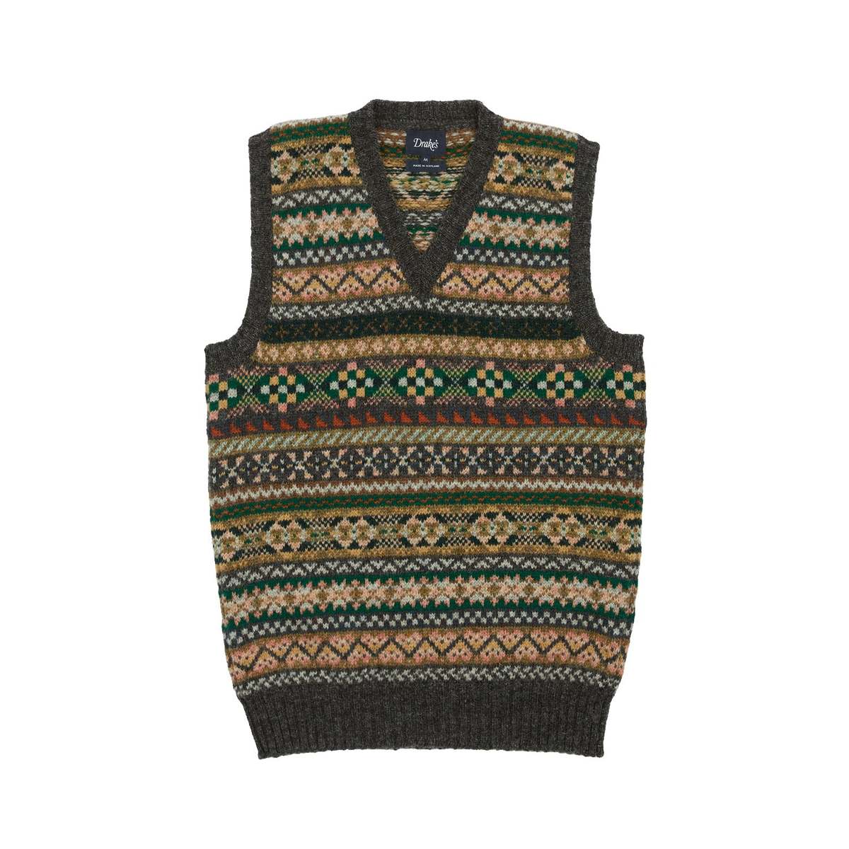 Drake's fair isle vest size medium product image