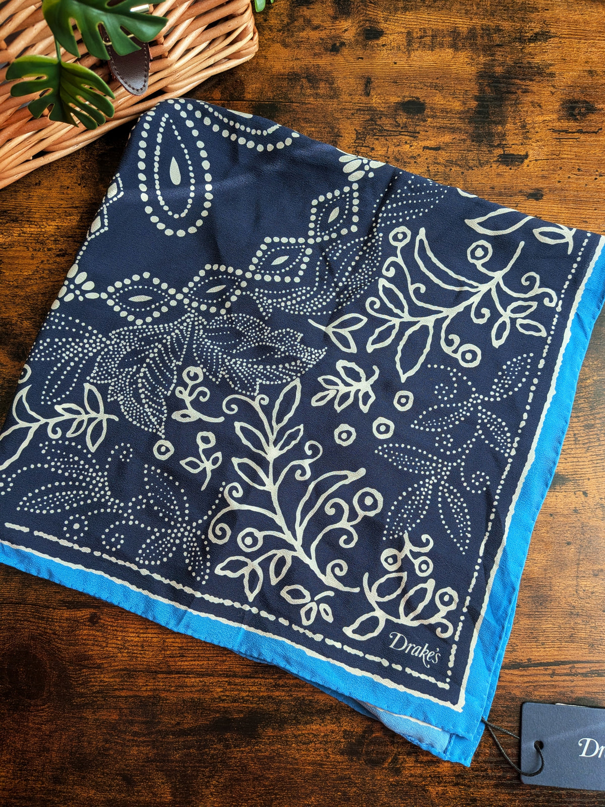 Drake's Floral Paisley-printed Bandana - image 1