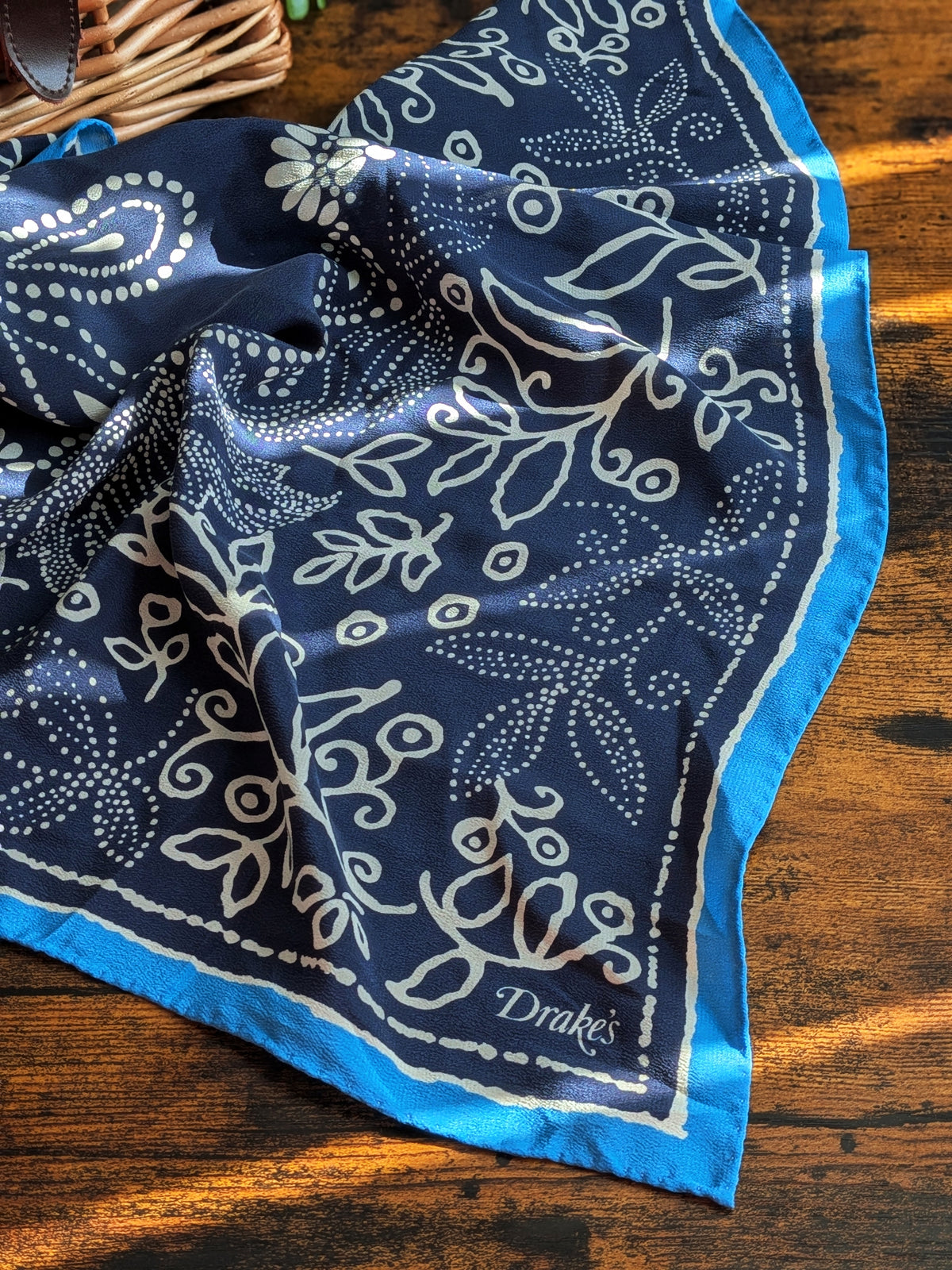 Drake's Floral Paisley-printed Bandana - image 4
