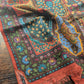Drake's floral wool silk print scarf detail view 4
