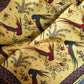 Drake's Gold Birds of Paradise Print Tubular Silk Tasselled Scarf - image 2