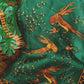 Drake's Green Birds of Paradise Print Tubular Silk Tasselled Scarf - image 5