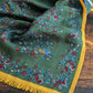 Drake's Green Birds of Paradise Print Tubular Wool Silk Scarf - image 3