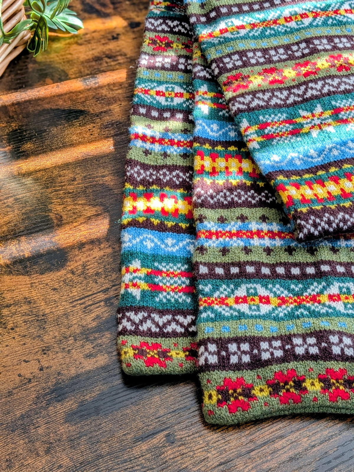 Drake's Green Fair Isle Lambswool Scarf - image 3