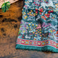 Drake's Green Forest Animals Flower Border Wool-Silk Scarf - image 2