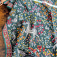 Drake's Green Forest Animals Flower Border Wool-Silk Scarf - image 3